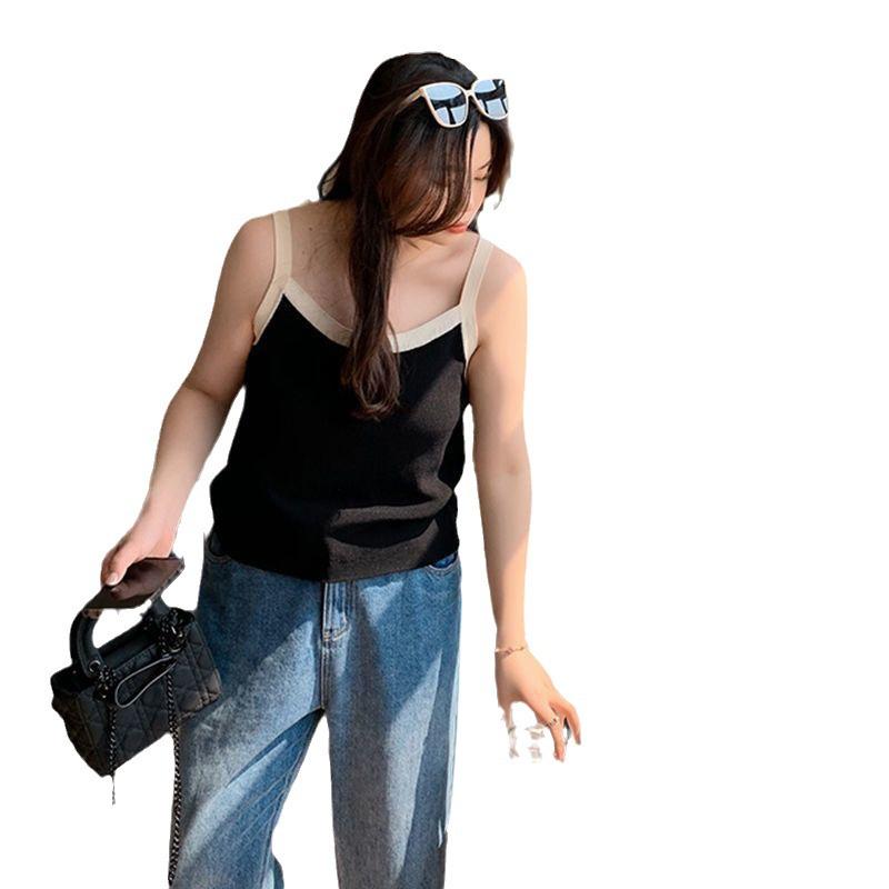 Women's Plus Size Sleeveless Camisole Vest - Loose Fit, Slimming, All-Match for Spring and Summer.