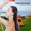 Kit de douche portable d'extérieur pour camping avec débit d'eau de 2,5-3,5 L/min, tuyau de 2 m, chargement USB, autonomie de 30-60 minutes, douche de camping