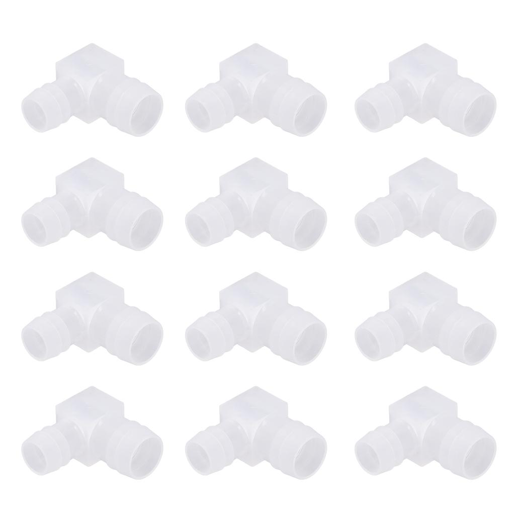 12Pcs Plastic Hose Barb Fitting 90 Degree L Right Angle Reducer Barbed Joint Adapter Elbow 16x20mm