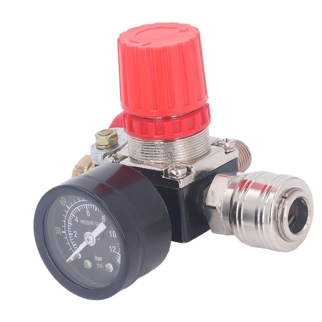 Zestaw regulatora sprężarki powietrza z manometrem, zaworem 4-drożnym 0-180 PSI, styl europejski, do narzędzi pneumatycznych