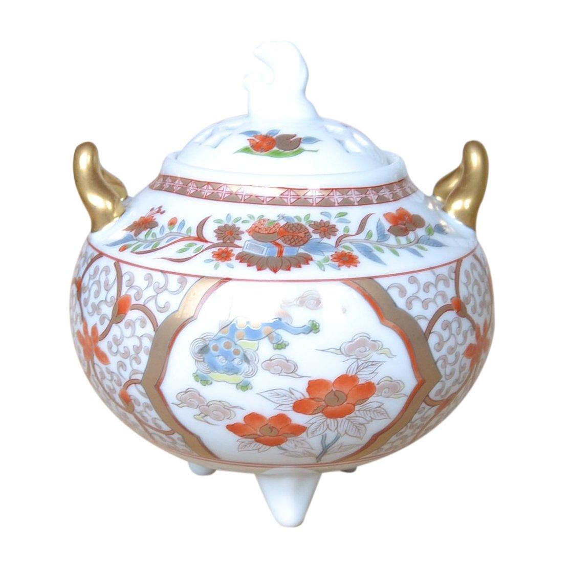 

Incense incense incense stylish incense interior Arita colored lion incense burner wooden burner, holder, stick, incense, holder, pottery, ware,