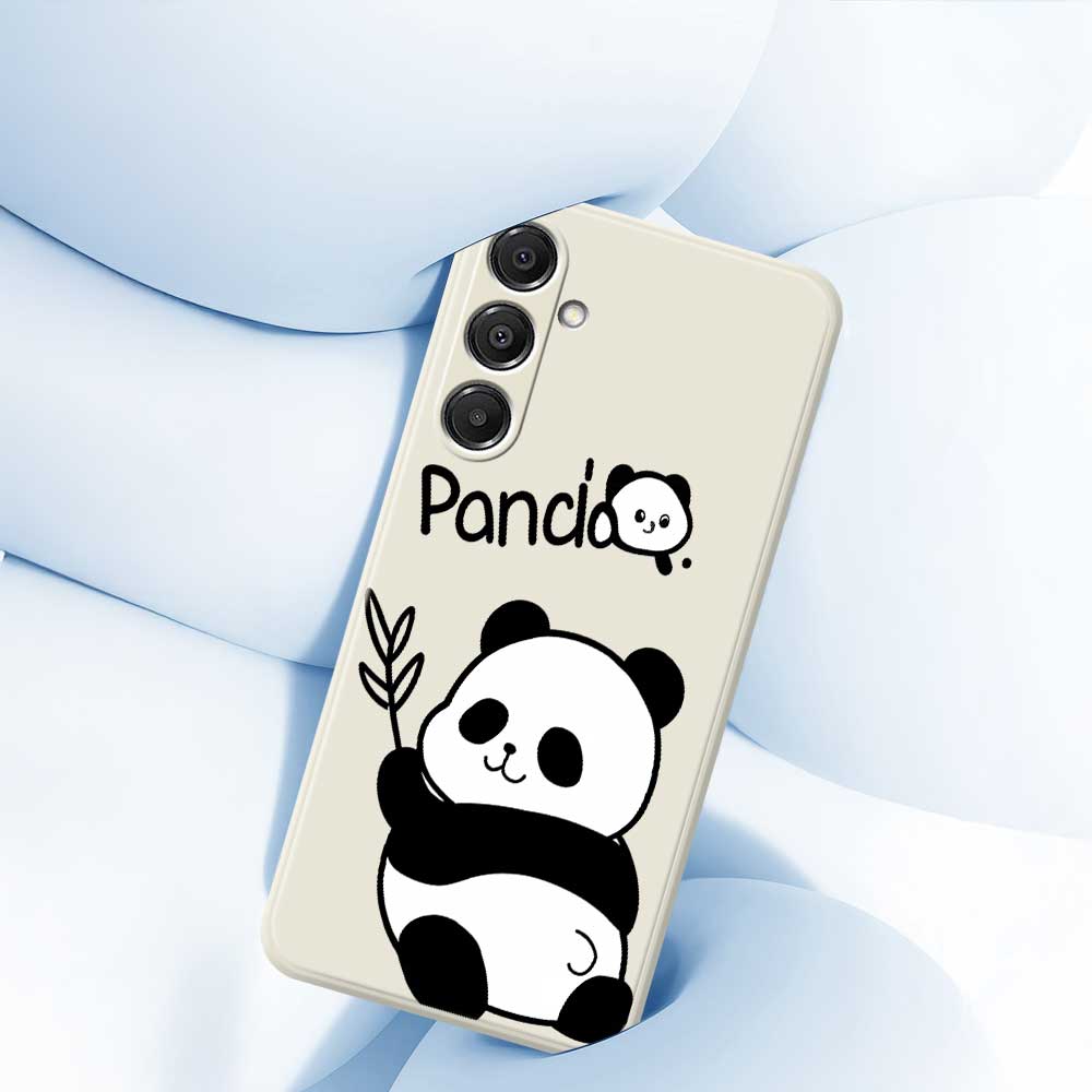 For Samsung Galaxy A16 5G/4G Case Panda Pattern Printing Straight Edge TPU Phone Back Cover