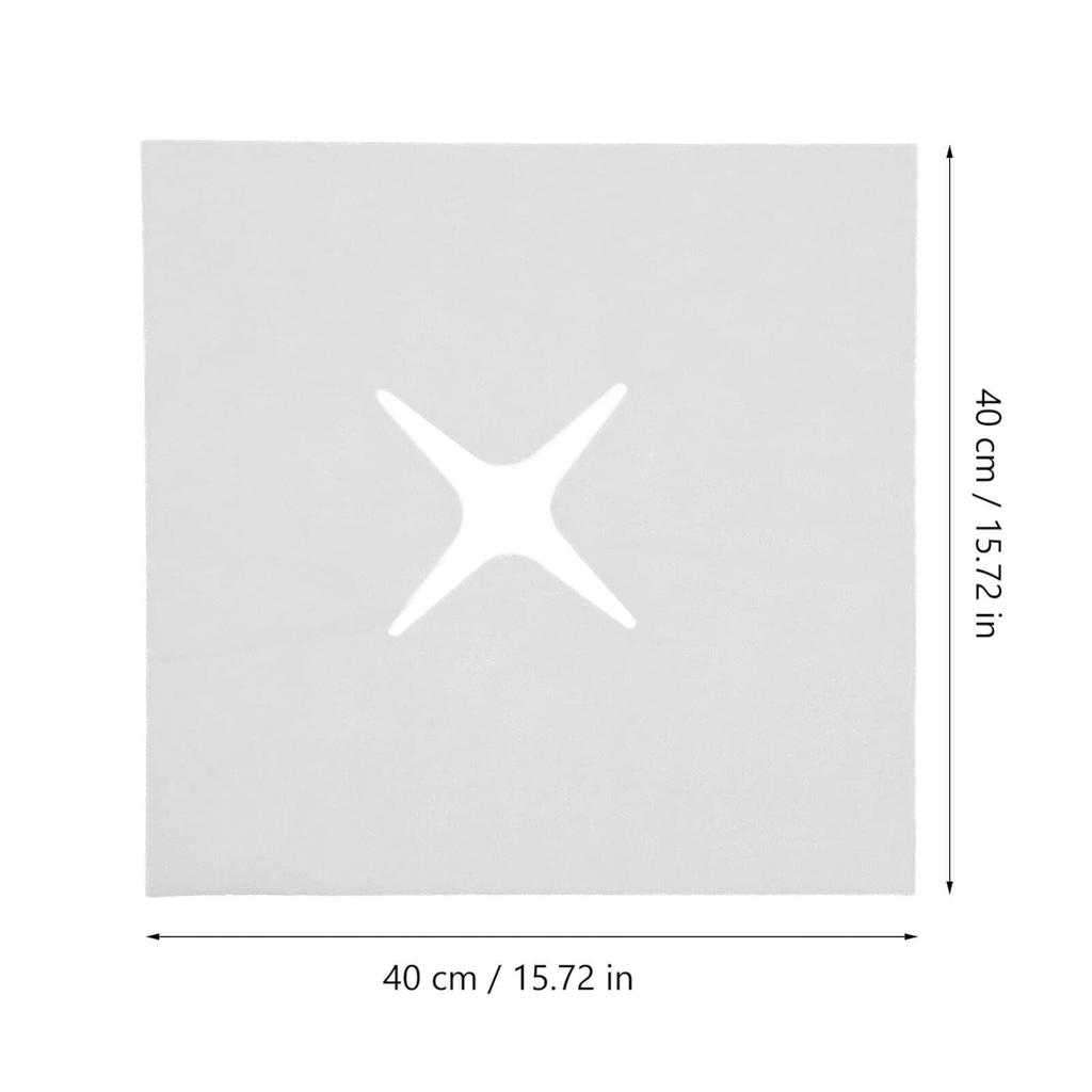 Healifty 100pcs Disposable Headrest Pads for Massage and Beauty Salons Non-woven Face Pillow Covers and Comfortable Cushion Covers for Spas and