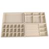 Velvet Jewelry Display Stackable Exquisite Jewellery Holder Portable Ring Earrings Necklace Organizer Box Organizator