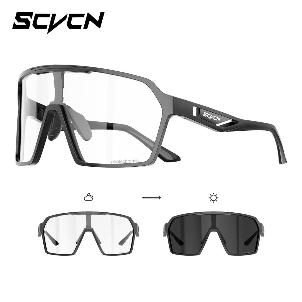 SCVCN Fashion Cycling Sunglasses Men Photochromic Bicycle Glasses Bike MTB UV400 Women Eyewear Baseball Outdoor Sport Goggles