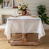 Lace Tablecloth Decor Photo Background Cream Aesthetic Candy Tulle Dining Table Cover
