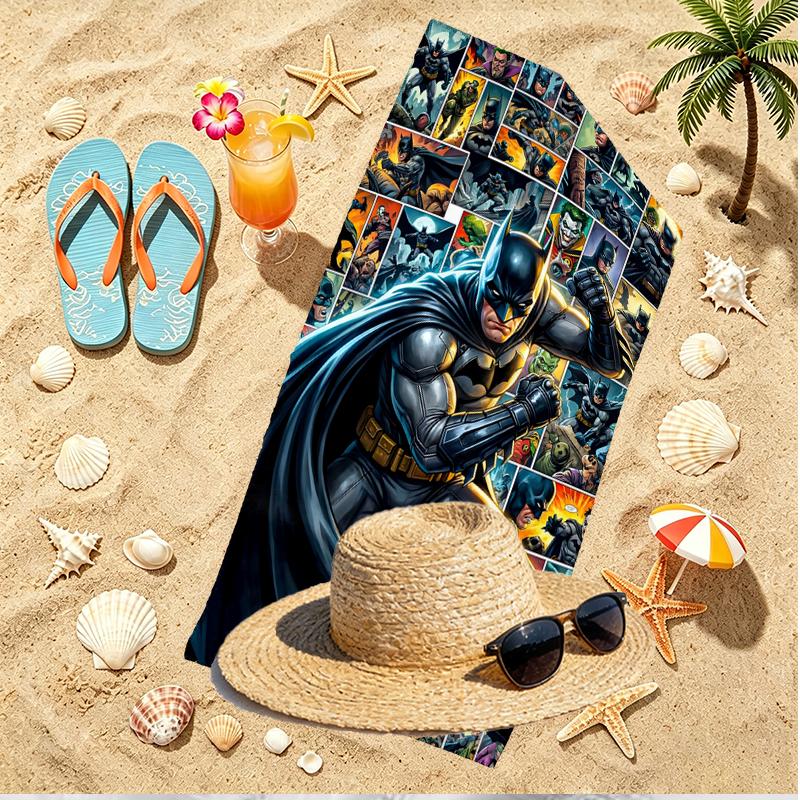 Batman Aufdruck Strandtuch, Vielseitiges Leichtes Saugfähiges Strandtuch für Pool Surfen Yoga Badezimmer, Perfektes Geburtstags-Urlaubsgeschenk