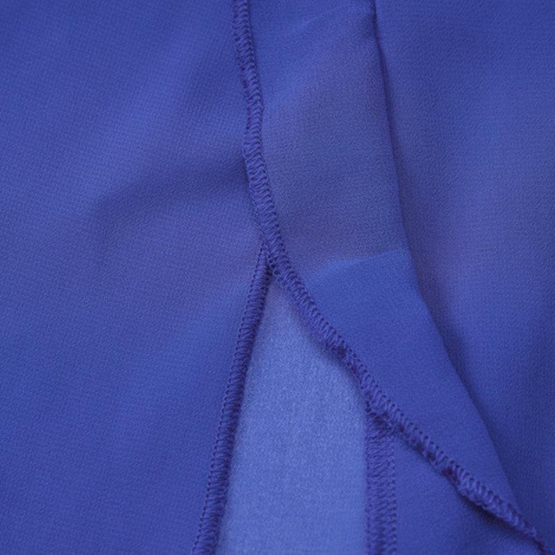 Women V Neck Outfits Elegant Mesh Tie Up Ruffle Holiday Sexy See Through Maxi Dress