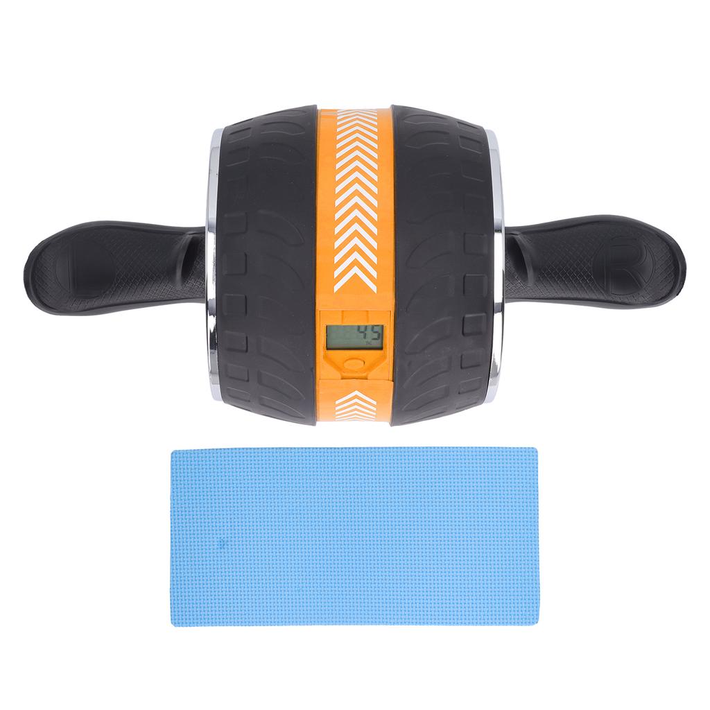 Bauchmuskelroller Rad Rumpfmuskulatur Training Automatischer Rückprall Übung Trainingsräder Grau