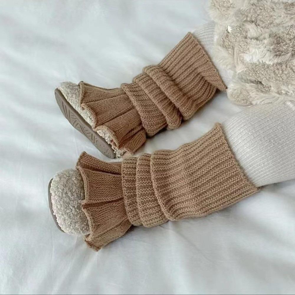 Knitted Leg Warmers Thickened Hosiery New Boot Covers  Autumn and Winter