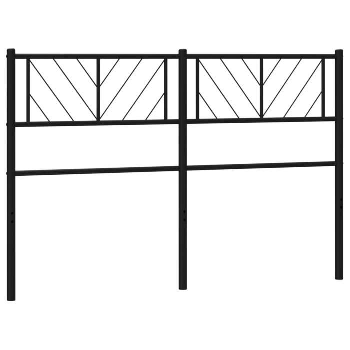 VidaXL Black Metal Headboard 135 Cm 372211