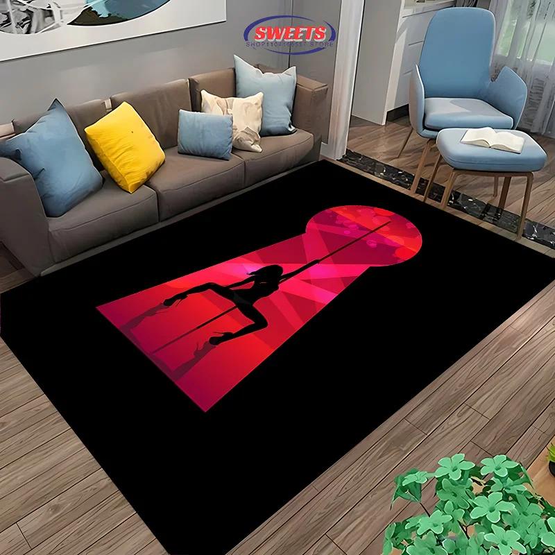New Product! Pole Dance Art Print Carpet for Home Decor Mats Pole Dance Classroom Large Area Four Seasons Floor Mat Fast Arrival