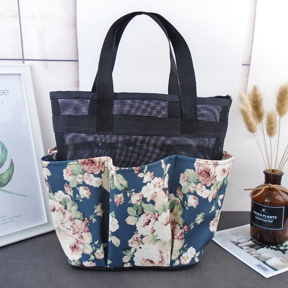 

Breathable Mesh Wash Bag Portable Shopping Tote New Bath Bag Camping 1