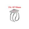 4pcs Stainless Steel 25mm Round Open Ring Cabochon Cameo Blank Tray Base Settings for DIY Rings Jewelry Making Findings Supplies
