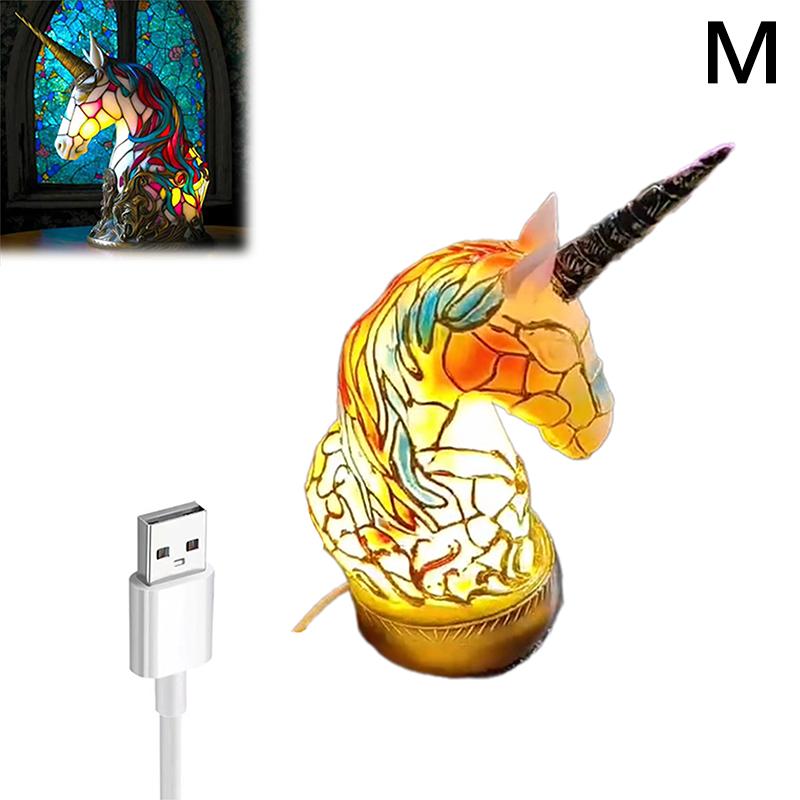 Animal Table Lamp Series,Stained Glass Cat,Dragon,Wolf,Horse,Owl,Dolphin,Turtle,Elephant,Mermaid Table Lamp Night Light
