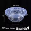 Disposable Thickened Plastic Takeaway Bowls with Lids