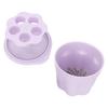 Makeup Brushes Cleansing Box Soft Silicone Nail Art Brushes Washing Tool with Drying Rack Purple