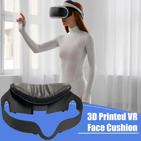 VR Headset Face Pad for Meta Quest 3 Faux Leather Breathable Virtual Reality Glasses Face Cushion Cover Replacement Parts Accessories