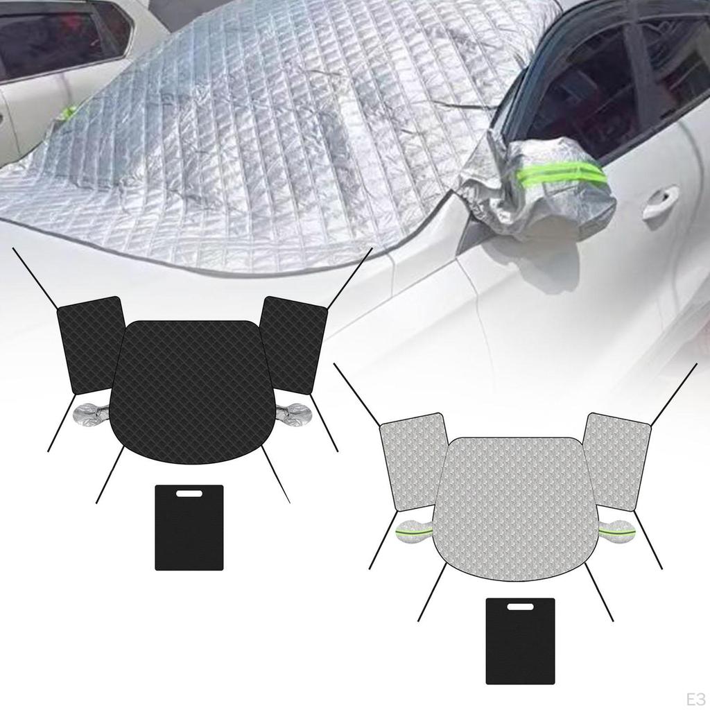 Copertura Parabrezza Auto Protezione Ispessita con Finestrino Laterale e Specchietto per Berlina La Maggior Parte delle Auto