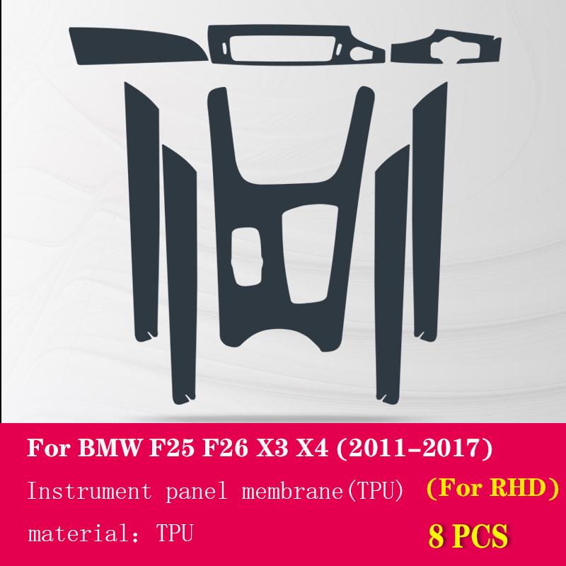 Per BMW G01 G02 F25 F26 X3X4 2011-Interno Auto Consolle Centrale Pellicola Protettiva in TPU Trasparente Antigraffio Pellicola Riparatrice