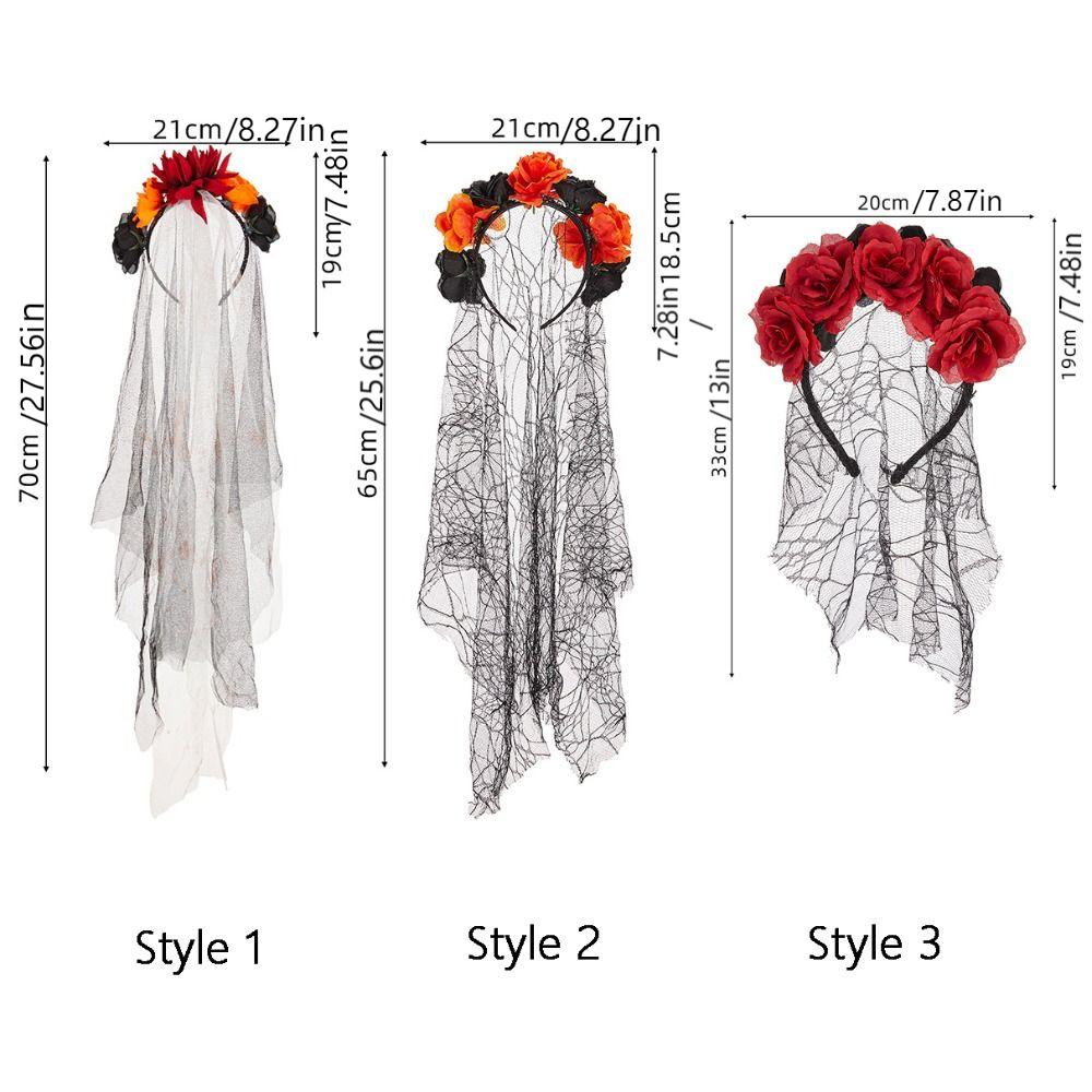 Halloween Costume Halloween Veil Headband Gothic Witch Hair Hoop Hair Accessories