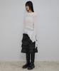 Peulleeoeob Faye Frill Midi Skirt (Fl-246_Black)