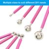 4Pcs Pink Ball Shaped Cake Dotting Tool, 8 Head Fondant Ball Tool Stainless Steel Modeling Ball Tool, Metal Ball Mold Tool for Cake Decoration,