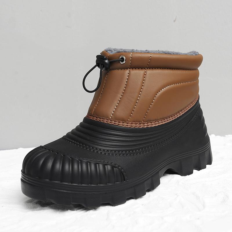 Winter Plush Boots Men Camouflage Thick High Top Work Boot Outdoor Warm Snow Boots Man Cotton Shoes Safety Motorcycle Ankle Boot