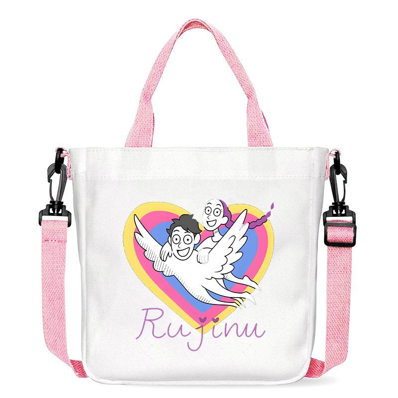Move Demon Hunters Canvas Bag Fashion Printed Handbag Cute Cartoon Anime Commuting Portable Book Storage Bags Pocket Gifts KPOP Kid Friendly 2