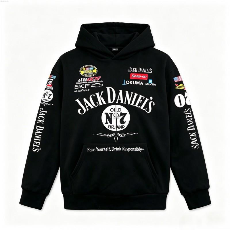 F1 Embroidered Letter Hoodie Retro Casual Unisex Pullover