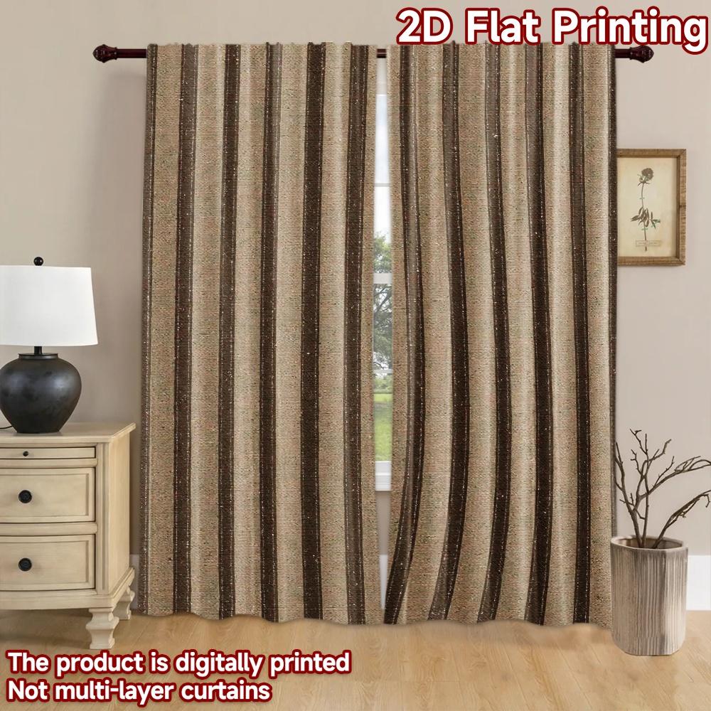 2D flat Photography Backdrop Party Backdrop Brown Vertical Stripes 100% Polyester Vibrant Reunion for Booth seats and studio