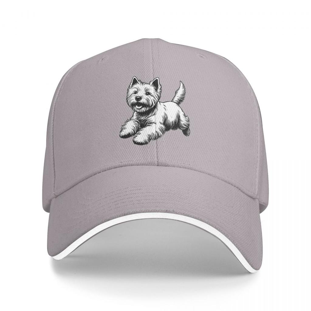 Peeking Dog West Highland White Terrier Baseball Caps Snapback Baseball Hats Breathable Casual Casquette Outdoor Unisex