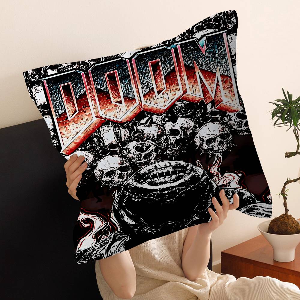 Game D-Dooms E-Eternal Personalized Picture Text Home Decorative Pillows Household Gifts 45X45Cm