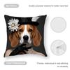 Renaissance Royal Beagle Dog Pillow Case Square Double‑Sided Print Cushion Case For Sofa Home Bedchamber Decor Gift