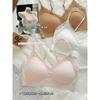 Comfortable Bud, Traceless Lace Underwear Women's Thin Small Breasts Gathering Jelly Strips Beauty Vest Type Thin Shoulder Strap Bra Cover