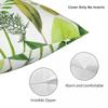 Foliage Botanical Square Pillowcase Polyester Linen Velvet Printed Zip Decor Pillow Case Bed Cushion Cover