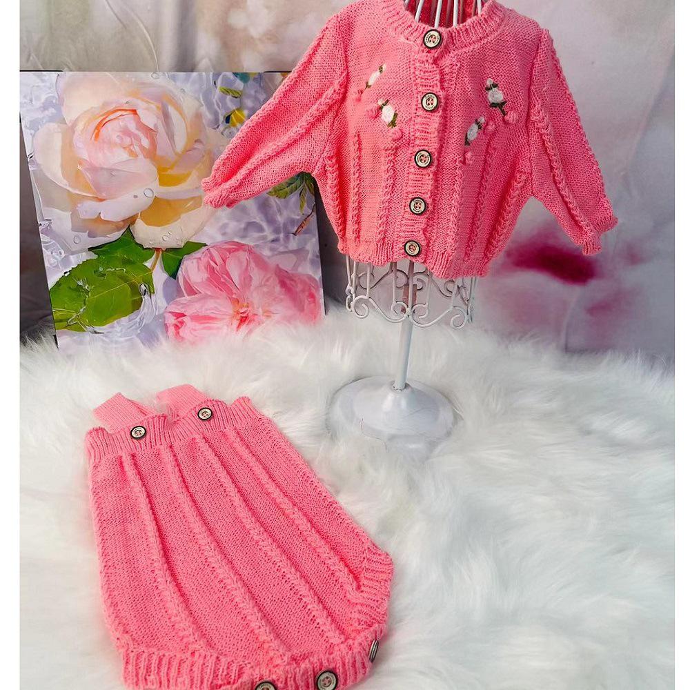 

KEIUMI 22 Симуляционная одежда для куклы-младенца: Вышитый свитер, комплект из двух предметов 55 cm