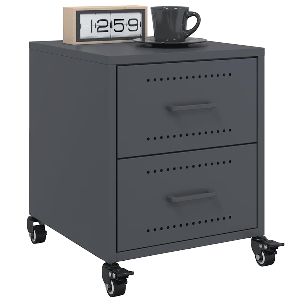 Nightstand Anthracite 36 x 39 x 43.5 cm Steel