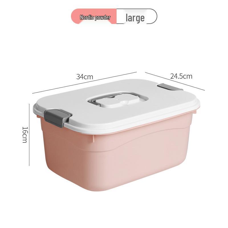 Extra Large Plastic Storage Box with Lid for Clothes, Toys, and Snacks