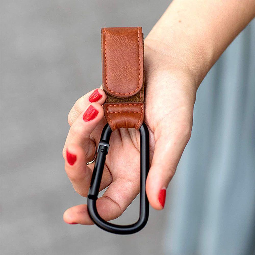 PU Leather Hanging Bags Cart Organizer Baby Bag Stroller Hook Pram Hook Stroller Hooks Clips