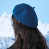 Beret Women's Autumn and Winter Knitted Wool Painter Hat Literary Versatile Elegant Warm Face Showing Little Beret Pumpkin Hat