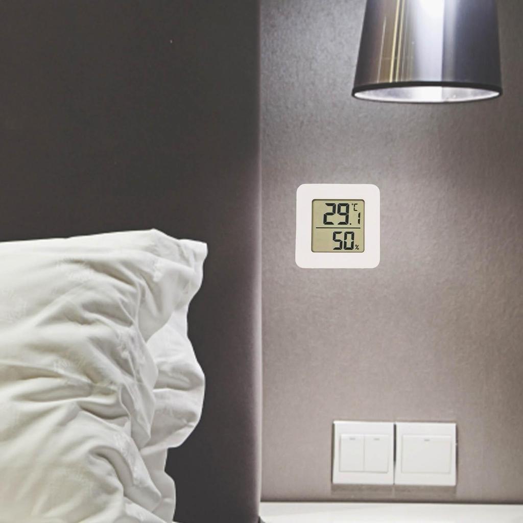 Small Electronic Gauge LCD Display Humidity Sensor Humidity and Temperature Monitor for Greenhouse RV Garage Attic Classroom