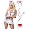 Costume Accessory Set - BOLAND - Red and White Nurse - 4 Pieces - Red and White - For Adults