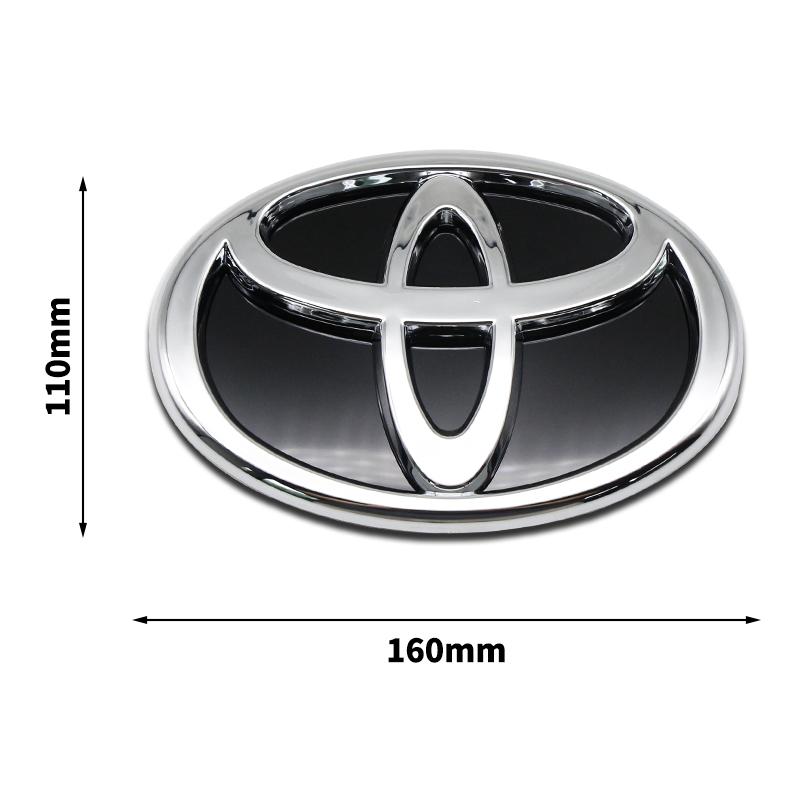 3D Car Logo Modified Black Logo Badges Front Rear Logo Silver For Toyota Hybrid Series Prado Highlander Camry Corolla Styling