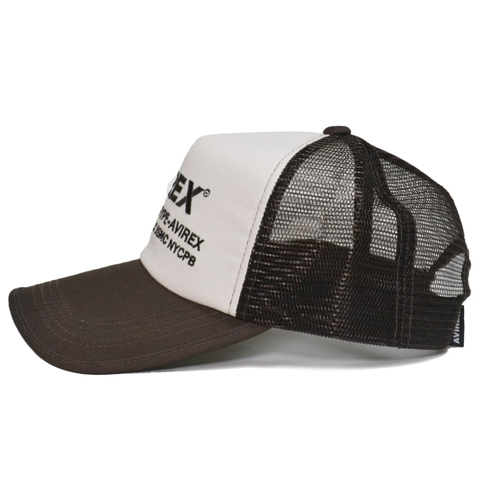 Numbering Embroidered Mesh Cap 7300 [Avirex] [Avirex] (Off-White Brown)
