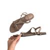 Flache Sohle Retro Zehenbereich Französische Sandalen Feenschuhe 2025 neu Sommerurlaub Wind Strand Römische Schuhe