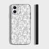 Flowers In Plain Color Phone Case For IPhone 17 Air 16 15 14 13 Pro Max 11 12 Black Silicone Cover