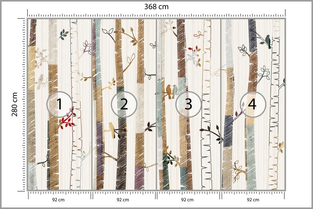 Photomural Forest Washable Fleece 368x280