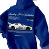 Retro Racing Print Hooded Hip Hop Pullover Sweatshirt - Loose BF Style Hoodie