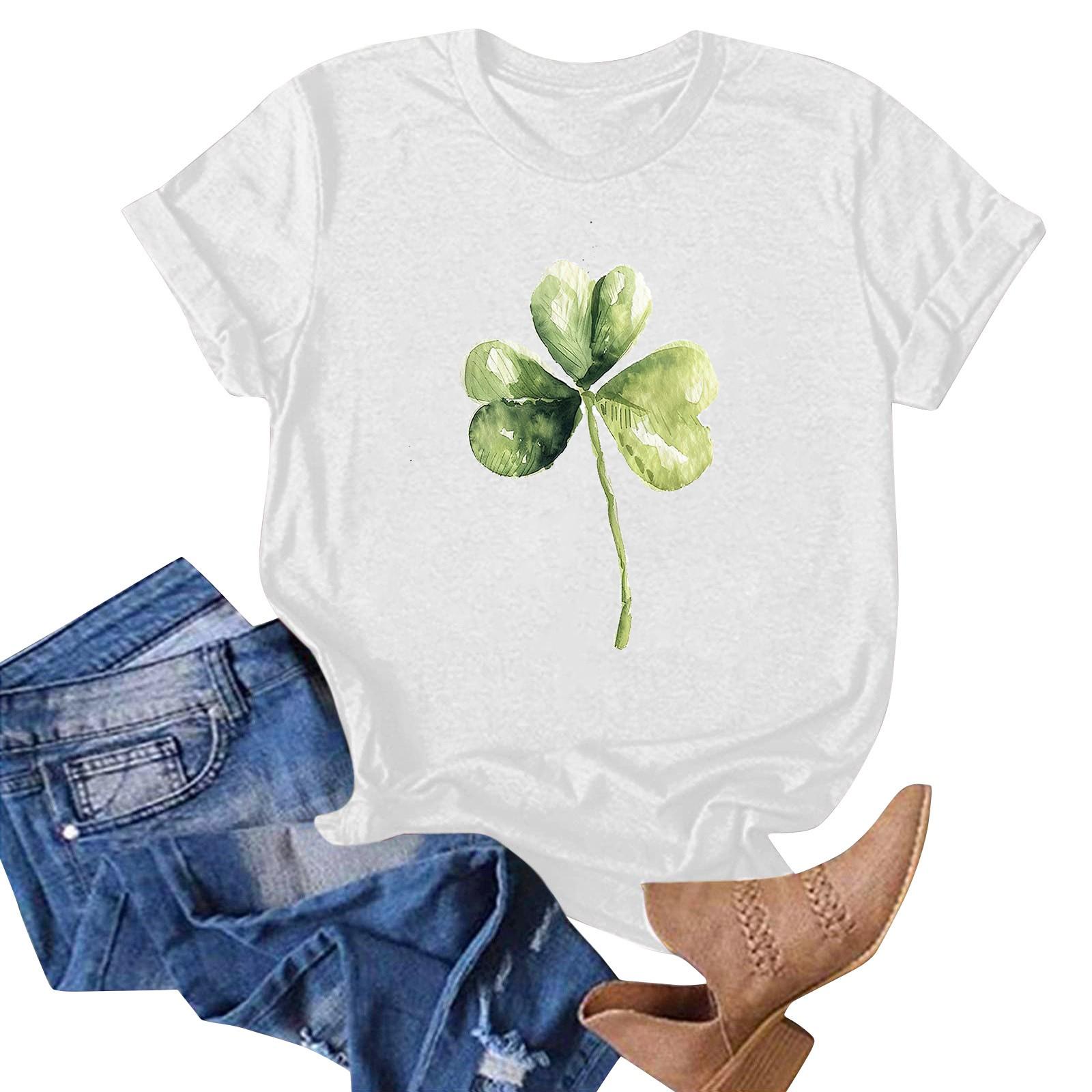 

Женский модный повседневный свободный пуловер с коротким рукавом и принтом с круглым вырезом XXL